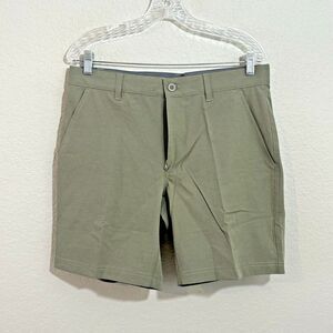 $70 Swannies Men's Ethan Golf Shorts Performance Stretch Waistband-Gray/Olive 32
